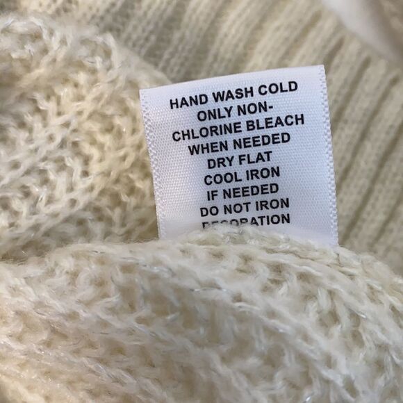 Candie's Embellished Cream Knit Sweater NWT - Size S - Picture 9 of 10